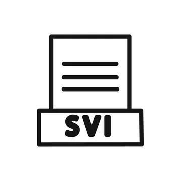 SVI File Document Icon linear vector graphics sign Illustrazione stock