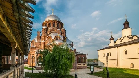 Sviyazhsk monastery 스톡 동영상 83430496