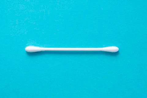 Swabs on a blue background Stock Photos