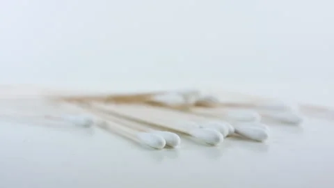 Swabs for coronavirus testing in a sterile white environment Video stock 130386904