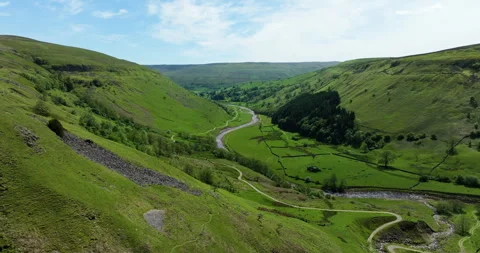 Swaledale on a sunny summer day Stock Footage 337212437