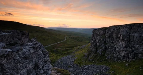Swaledale sunset Stock Footage 111980401