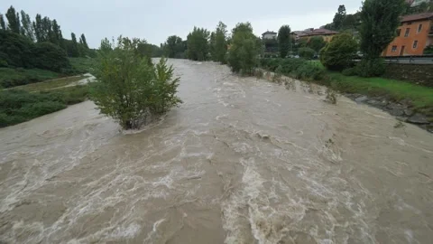 Swallen river Serio Stock Footage 287413516