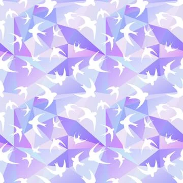 Swallow and triangle Stock Illustration