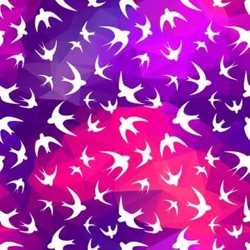 Swallow and triangle Stock Illustration