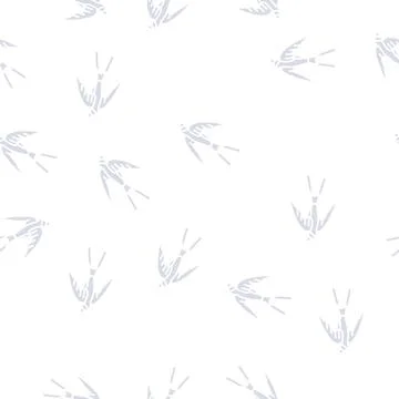 Swallow bird glyph seamless pattern Stock Illustration