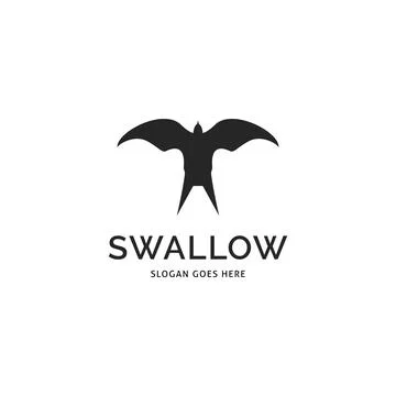 Swallow Bird Icon Vector Logo Template Illustration Design Stock Illustration