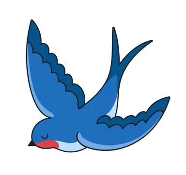 Swallow bird. Simple vector illustration. Stock Illustration