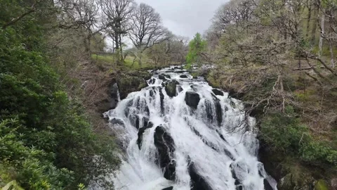 Swallow falls north wales Stock Footage 333261000