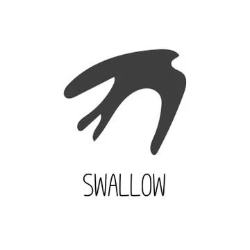 Swallow icon isolated on white background. Stock Illustration