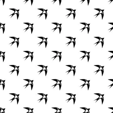 Swallow pattern seamless Stock Illustration