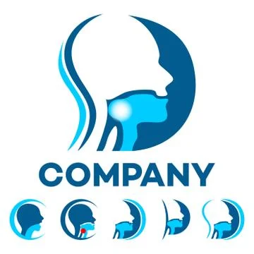 Swallowing defect logo Illustrazione stock