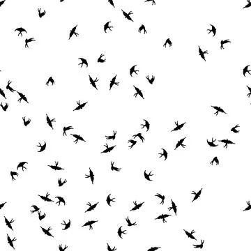Swallows pattern seamless. Swallow background. Baby fabric background Stock Illustration