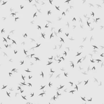Swallows pattern seamless. Swallow background. Baby fabric background Stock Illustration
