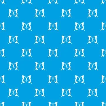 Swallowtail butterfly pattern seamless blue Illustrazione stock