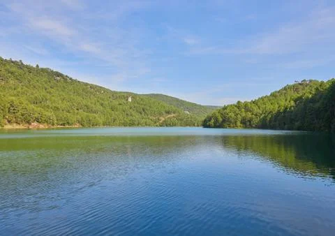 A swamp between mountains Stock Photos