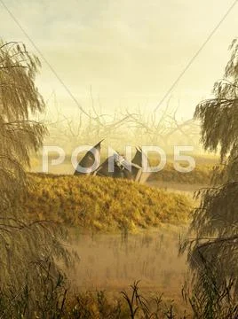 Swamp Dragon Stock Illustration