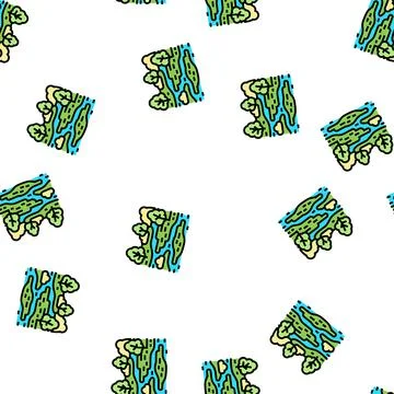 Swamp nature vector seamless pattern Illustrazione stock