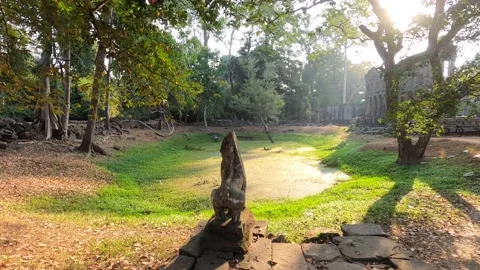 SwampWithTempleStatue 4k Vídeos de archivo 146263980