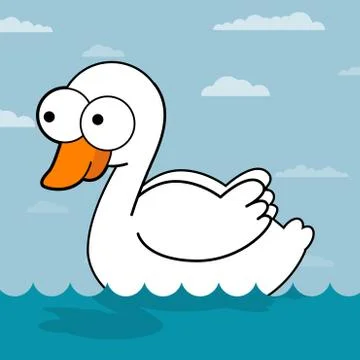 Swan Cartoon Illustrazione stock