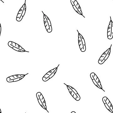 Swan feather soft fluffy vector seamless pattern Illustrazione stock