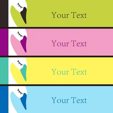 Swan head vector icon, front face, vector Stock-Illustration