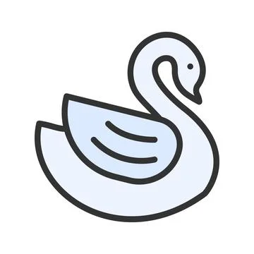 Swan icon vector image. Illustrazione stock