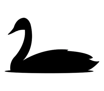 Swan icon on white background Stock Illustration