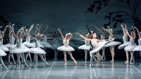 Swan Lake Ballet Stock Footage