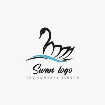 Swan Logo Design Template. Vector illustration Stock Illustration