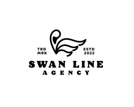 The swan logo Stock Illustration