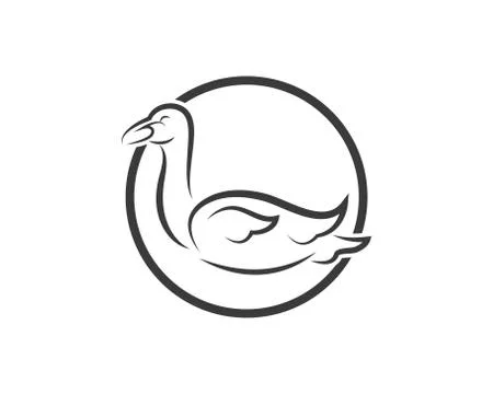 Swan logo Template vector illustration Stock Illustration