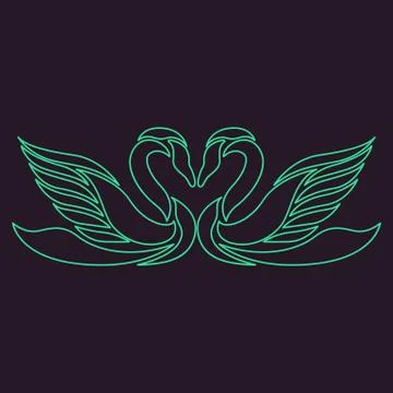 Swan logo vector Stock Illustration