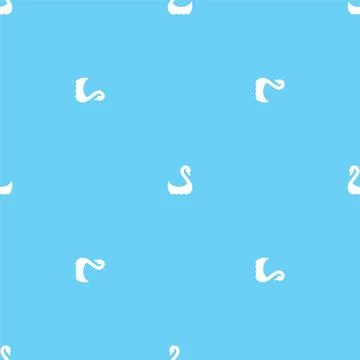 Swan pattern seamless. waterbird background. Baby fabric texture Stock Illustration