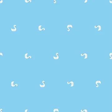 Swan pixel art pattern seamless. 8 bit Waterfowl pixelated background. Vect.. Illustrazione stock
