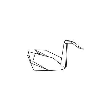 Swan Polygonal Lines Stock Illustration