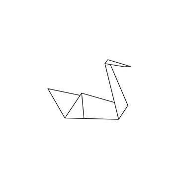 Swan Polygonal Lines Stock Illustration