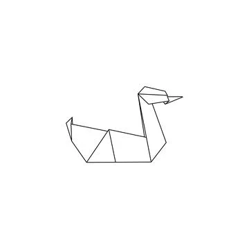 Swan Polygonal Lines Stock Illustration
