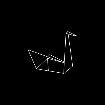 Swan Polygonal Lines Illustrazione stock