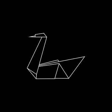 Swan Polygonal Lines Stock Illustration