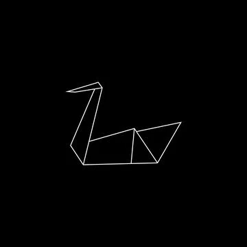 Swan Polygonal Lines Stock Illustration