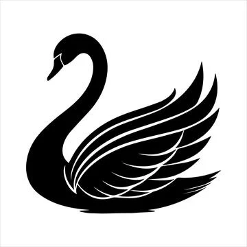 Swan Silhouette Stock Illustration