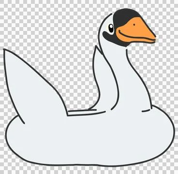 Swan swim ring Stock Illustration