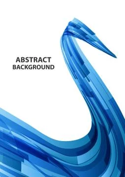 Swan in technology style on white, vector Stock Illustration