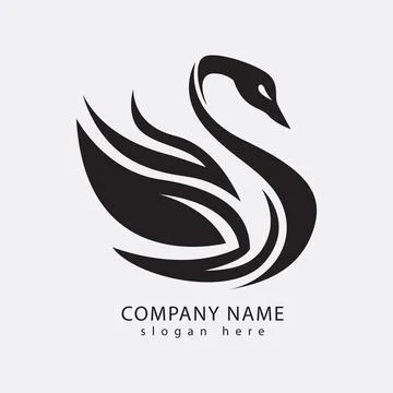 Swan vector silhouette Stock Illustration