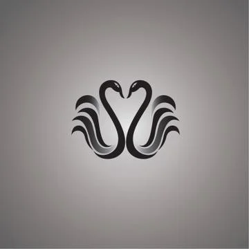 Swans logo 스톡 일러스트