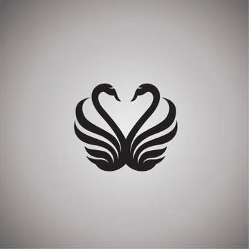Swans logo 스톡 일러스트