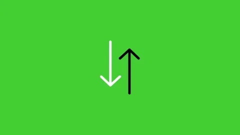 Swap arrows animated icon on green screen background Stock Footage 314667384