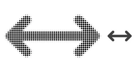 Swap Arrows Halftone Dot Icon Stock Illustration