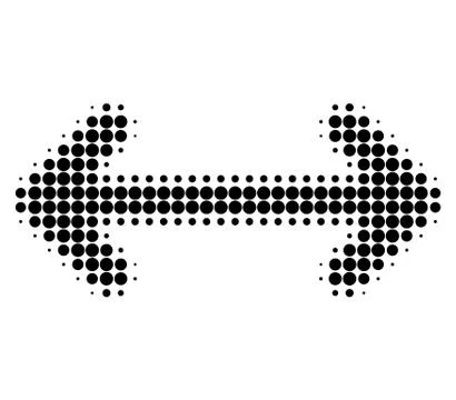 Swap Arrows Halftone Dotted Icon Stock Illustration